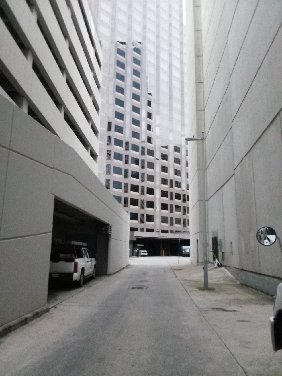 Moving truck parked downtown Austin, TX