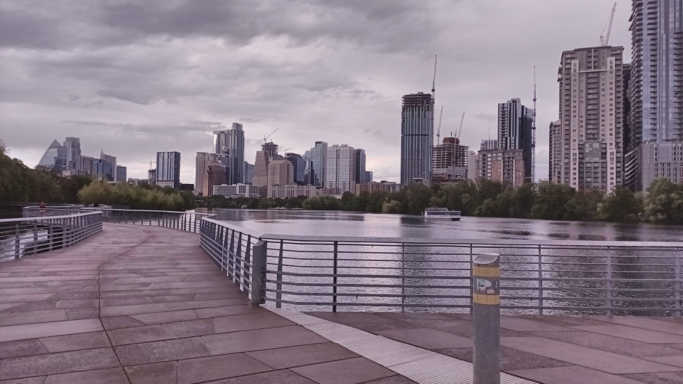Downtown Austin view from the bike path